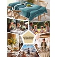 thumbnail image 5 of Abstract Turquoise Moire Table Cloth, Gradient Coastal Ocean Geometric Waterproof Tablecloth for Rectangle Tables, Reusable Washable Fabric Table Cover for Restaurant Kitchen Dining Tables 60"x120", 5 of 6