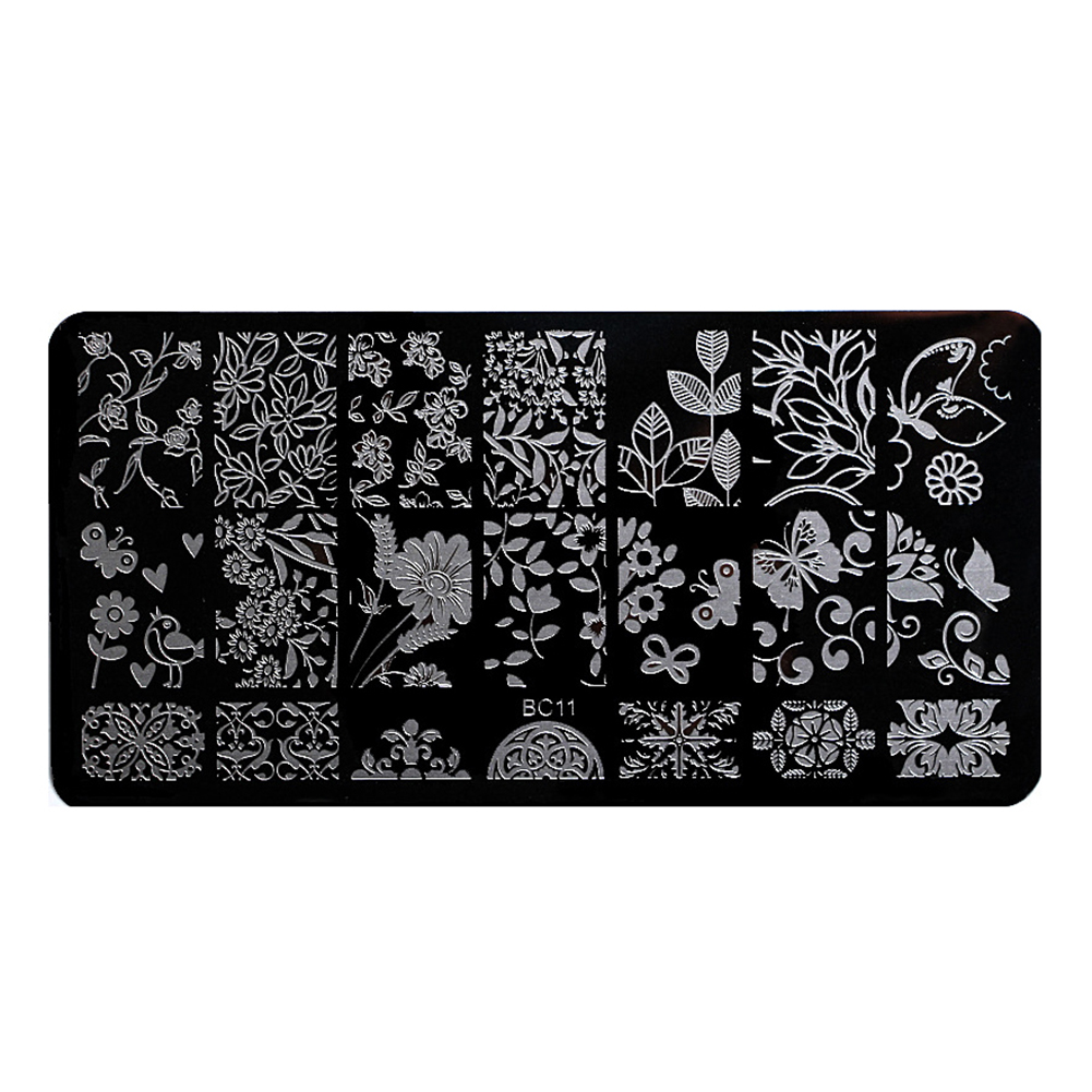 UDIYO Fashion Flower Butterfly Nail Art Stamp Template Image Plate