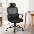 thumbnail image 4 of Costway Mesh Office Chair High Back Ergonomic Swivel Chair w/ Lumbar Support & Headrest, 4 of 9