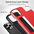 thumbnail image 3 of for iPhone 15 Pro Max Case with Card Holder Heavy Duty Dual Layer Shockproof iPhone 15 Pro Max Wallet Case Hidden Card Slot Slim Phone Case for iPhone 15 Pro Max for Women&Men(Metallic Red), 3 of 14