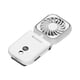 thumbnail image 1 of Ventilador pequeño, mini ventilador portátil, compacto, pantalla LED, ligero, recargable, ventilador de cintura, ventilador de mano para dormitorio, c Blanco, 1 of 9