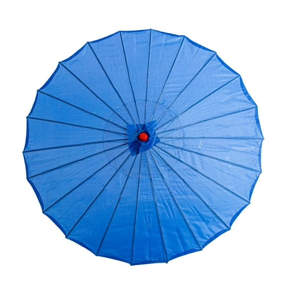 THY COLLECTIBLES 22" Kid's Size Japanese Chinese Umbrella Parasol for Wedding Parties, Photography, Costumes, Cosplay, Decoration and Other Events - Solid Color (Blue)