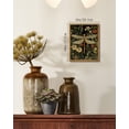 thumbnail image 3 of Drsoum Vintage Dragonflies and Flowers Canvas Prints Home Decor Painting Picture Bedroom Wall Art Bathroom Living room 8x10in Brown Framed, 3 of 7