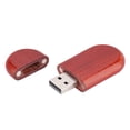 thumbnail image 2 of Disco U Nikou Unidad flash USB de madera de palisandro ovalada personalizada, 2 of 9