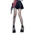 thumbnail image 3 of Medias de red con estampado de anime para mujer, medias sexys de nailon estilo Harajuku, estilo Lolita AB, 3 of 4