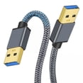thumbnail image 1 of Cable USB,Cable USB a USB Transferencia Reproductor de DVD,Cable USB3.0 macho a macho Enfriador de computadora portátil,Cable USB de doble extremo Externo ,Cable USB3.0 Cámara Tablero de, 1 of 7