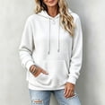 thumbnail image 2 of VEKDONE Hoodies for Women Long Sleeve Drawstring Waffle Knit Tops 2026 Casual Loose Fit Hooded Pullover Sweatshirt with Pocket White S, 2 of 6