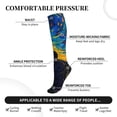 thumbnail image 3 of Lsque Abstract Starry Sky Pattern Sport Compression Socks for Men & Women 15-20 mmHg Knee High Nurse Pregnant Running Medical and Travel Athletic, 3 of 6