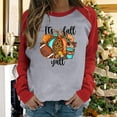 thumbnail image 2 of Penkiiy Chandail en Molleton pour Femmes C'est l'Automne Col Rond Imprimé Chandail Manches Longues Blouse Gris Vêtements Y2K, 2 of 4
