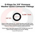 thumbnail image 2 of Captain O-Ring - Power Pressure Washer O-Rings for 3/8" Quick Coupler, High Temperature Viton FKM 10 pack [1/2" o-rings to fit 3/8" QC fittings], 2 of 4