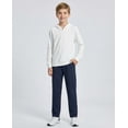 thumbnail image 6 of Real Essentials 3 Pack: Boys' French Terry Open Bottom Sweatpants Sweats for School Kids Teens with Pockets (Size 4-18), 6 of 6