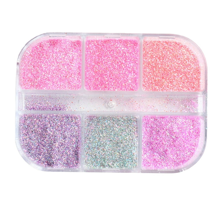 12Pcs Pink Nail Glitter Powder Set Dip Powder Shiny Red Pink Sugar