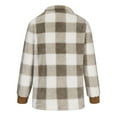 thumbnail image 4 of Penkiiy Men's Warm Sherpa Lined Fleece Plaid Flannel Shirt Jacket( Fleece Lined) Beige, 4 of 5