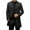 A-1 Black, variant on Mens Long Trench Coat Slim Fit Double Long Jacket Fall Classic Long Jacket Overcoat Outerwear Clothes, Khaki, Size M