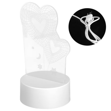 

Night Light 3D Love Shape LED Night Lamp Gift for Family Party Holiday Decoration
