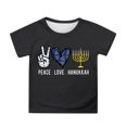 thumbnail image 2 of Girls Tshirts Basic Style Graphic Print Crew Neck Short Sleeve Tee for Everyday Wear Girls Tops Black 3 Years-4 Years, 2 of 4
