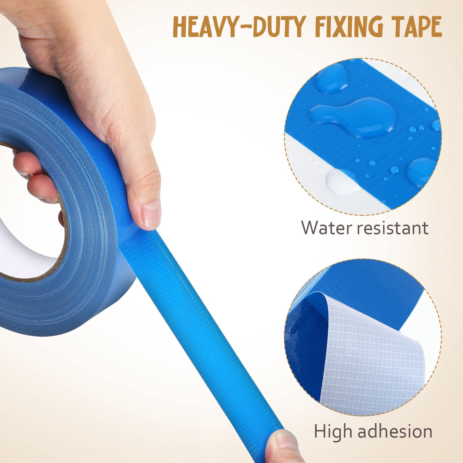 OUNONA OUNONA 5 Rolls Heavy Duty Duct Tape Waterproof Seam Fixing Colored Outdoor Repair Stage Sealing Carpet Tape 50m