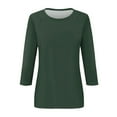 thumbnail image 4 of Baggy T Shirts For Women Lightweight Raglan Round Neck Casual Shirt Top Solid Color Versatile 2025 Fall Blouses Pullover Outfits, 4 of 5