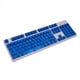 thumbnail image 2 of Teclas de ABS 104 totalmente transparentes sin grabar para teclado mecánico, fabricación de bricolaje, teclas en azul, negro y blanco niebla, 2 of 5