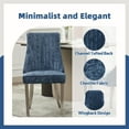 thumbnail image 5 of Mid Century Dining Chairs Dining Chairs Set of 6，Linen Tufted Kitchen Dining Room Chair with Solid Wood Legs, Fabric Upholstered Dining Chair, 5 of 7