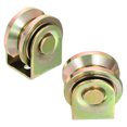thumbnail image 1 of Uxcell 2Pack 1.89" Ruedas de Caster en V con Soporte, Capacidad de Carga 300lbs, Color Zinc, 1 of 6