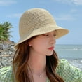 thumbnail image 6 of Handwoven Wide Brimmed Sun Hat Breathable Foldable Bucket Hat for Women Outdoor Activities, 6 of 20