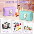 thumbnail image 5 of TOPEAST Makeup Bag for Women Teen Girls - Birthday Gifts for 7 8 9 10 11 12 Year Old Girls, Cosmetic Bag Initial Toiletry Pouch (White A), 5 of 7