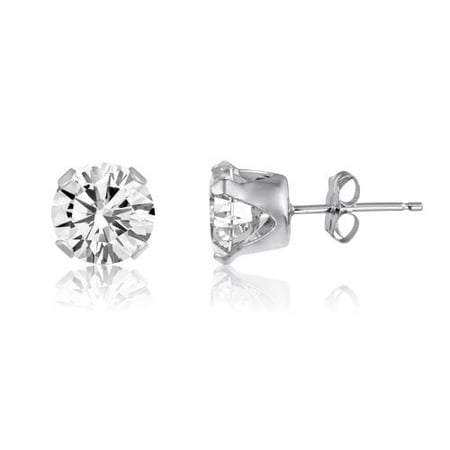 3mm Round 4 Prong - 4 Prong Snap-Set Post Ear 3mm Sterling Silver