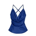thumbnail image 5 of Yourumao Satin Camisole Tops for Women Cowl Neck Spaghetti Straps Tank Top Comfy Dressy Casual Camis for Cocktail Party, 5 of 8