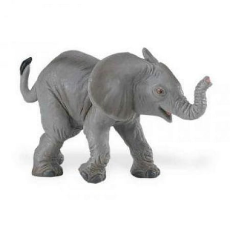 Elephant Hand Safari Ltd Wild Safari Wildlife - African Elephant Baby - Realistic Hand Painted Toy Figurine Model - Quality Construction from Safe and BPA Free Materials - For Ages 3 and Up ()