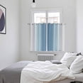 thumbnail image 3 of Blue Grey Ombre Kitchen Curtains Window Panels, Farmhouse Gradient Minimalist Insulated Window Treatment Curtain, Grommet Curtains for Bedroom/Living Room/Bathroom, 2 Piece 52"Wx63"L, 3 of 8