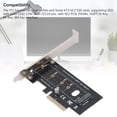thumbnail image 3 of PCI Express Riser Card, PCIe To NGFF Adapter Fast Heat Dissipation Wide Compatibility 32Gbps High Speed  for 2230 2242 2260 2280 22110 SSD, 3 of 7