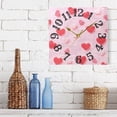 thumbnail image 6 of Valentine's Day Hearts Wall Clock Square Silent Non Ticking Battery Operated Clock for Home Bathroom Kitchen Bedroom Living Room, 6 of 8