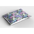 thumbnail image 2 of Ambesonne Mauve Pillow Sham 2 Pack, Floral Garden and Leaf, 30"x20", Lilac Fuchsia, 2 of 3