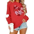 thumbnail image 4 of Dgankt Valentine's Day Shirts for Women Heart-Printed Crewneck Long Sleeve Shirts Casual Sweatshirt,Sizes XS-XL, 4 of 9