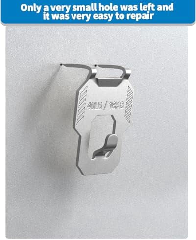 20Pcs Claw Drywall Picture Hanger: Wall Hooks for Hanging Picture Mirror Photo Poster Kit - No Damage Heavy Duty Wall Hanger for Room Office Decor Easy Tool-Free Nail-Free Holds Up to 40Lbs