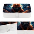 thumbnail image 4 of Animal Travel Jewelry Organizer Storage Box Bracelet Holder, PU Leather with Removable Compartment, Portable, 4 of 6