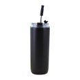 thumbnail image 2 of Straw Double-Layer Stainless Steel Portable Flip Lid Thermos Cup Black, 2 of 9