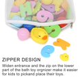 thumbnail image 4 of Bath Toy Organizer Multiple Ways to Hang, Extra Large Opening Bathroom Toy Holder, Bottom Zipper Bathtub Toy Storage Bag (Blue), 4 of 7