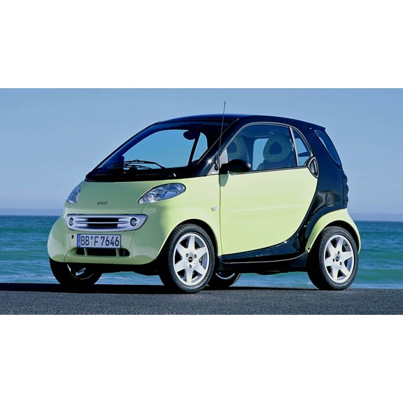 1998 Smart City Car - 12x18 Inch Laminated Poster - Stunning Detail and Bold Colors