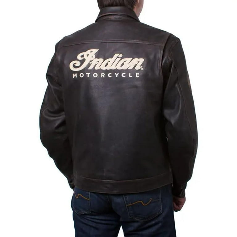 Indian Motorcycle Men's Leather Classic Riding Jacket with