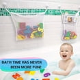 thumbnail image 4 of 2 X Mesh Bath Toy Organizer + 4 Ultra Strong Hooks + 36 Bath Letters & Numbers – Eco-Safe, Fun, Educational Foam Baby Bath Letters And Perfect Toy Storage Net For Baby Bath Toys & More, 4 of 4