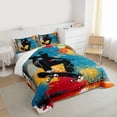 thumbnail image 3 of jejeloiu Skateboard Game Twin Comforter Sets,Watercolor Splashing Ink Bedding Set For Boys Kids 2pcs, 3 of 8