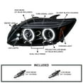 thumbnail image 3 of Spec-D Tuning Dual Halo Glossy Black Housing Smoke Lens Projector LED Lamps Compatible with 2005-2010 Scion tC, Left + Right Pair Headlamps Assembly, 3 of 5