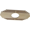 thumbnail image 2 of 18"W x 9"H x 4 3/4"ID x 1/4"T Chrysler Wood Fretwork Pierced Ceiling Medallion, Birch, 2 of 3