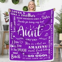 Aunt Gifts for Mothers Day, Throw Blanket, Gifts for Aunt on Mothers'' Day, Aunt Gifts, Gifts for Aunt from Niece Nephew, Soft Teal Blanket 50 X 60, Auntie Aunt Gifts from Niece Nephew, Gifts for Aunt