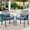 Black & Blue, variant on SUMMIT LIVING 2-Piece Outdoor Patio Dining Chairs with Removable Cushions & Pillows, Black & Red
