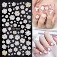 thumbnail image 5 of 5d Exquisitas Flores Nail Art Pegatinas Rosa Mariposas Amor Calcomanías De Uñas Suministros De Uñas De San Valentín Decoraciones Plumas Diseño De Boda Láminas De Uñas Acrílico, 5 of 5