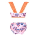 thumbnail image 2 of CHICTRY Kids Little Girls 2Pcs Mermaid Swimsuit Tankini Tops with Briefs Swimwear,Sizes 2-8 Pink Orange 3T, 2 of 7