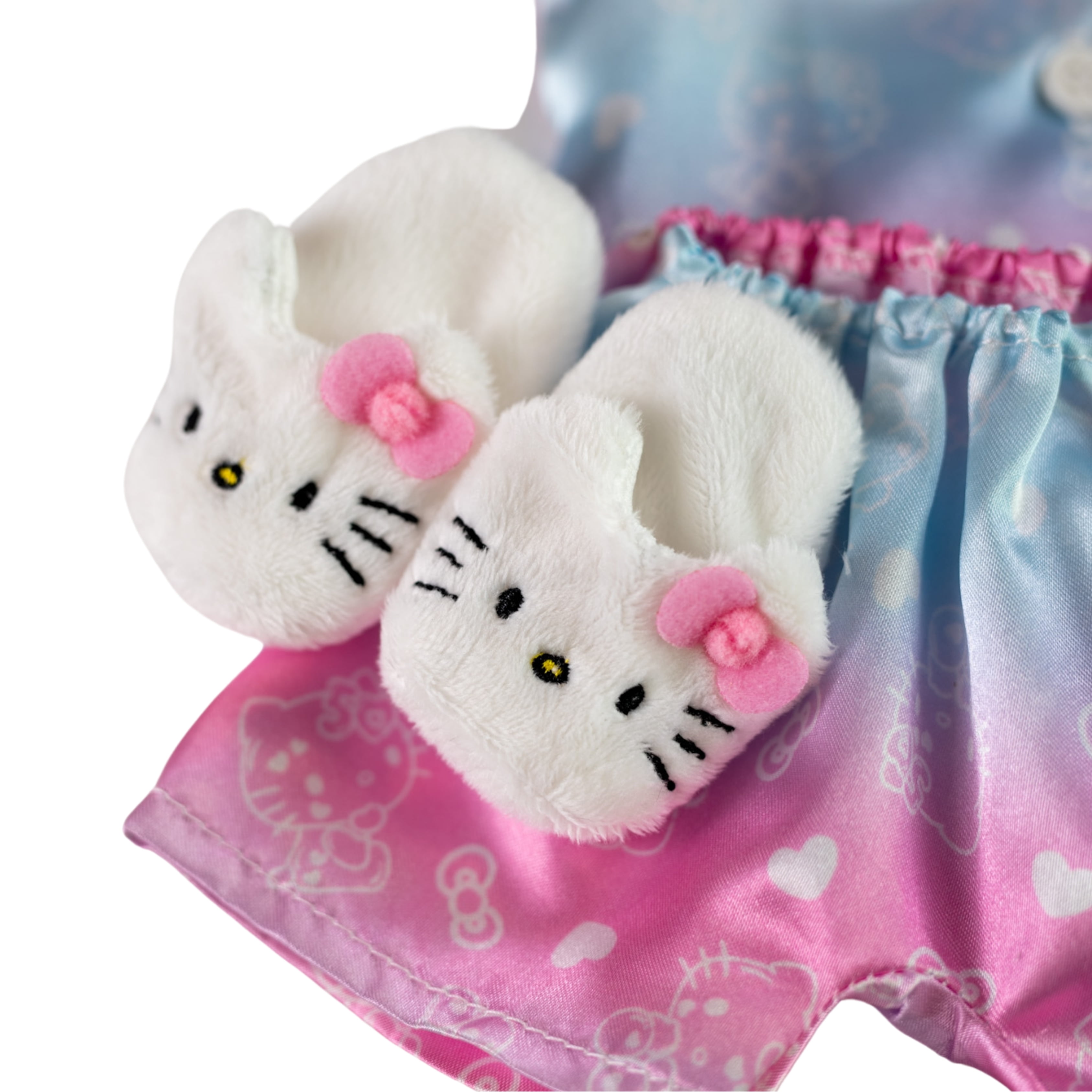 My Life As Hello Kitty PJ Fashion Set for 18" Dolls, 50th Anniversary, 6 Pieces, Pink-Blue-White Multicolor